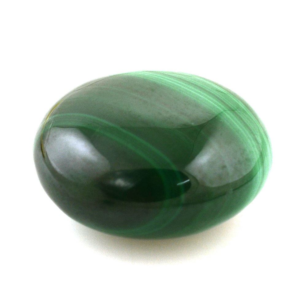 MALACHITE LENTIL ROUND 15MM 18.59 Cts.