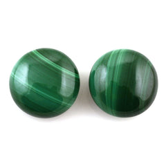 MALACHITE LENTIL ROUND 15MM 18.59 Cts.
