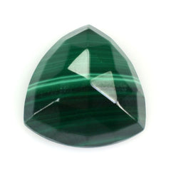 MALACHITE ROSE CUT TRILLION CAB 14MM 12.18 Cts.