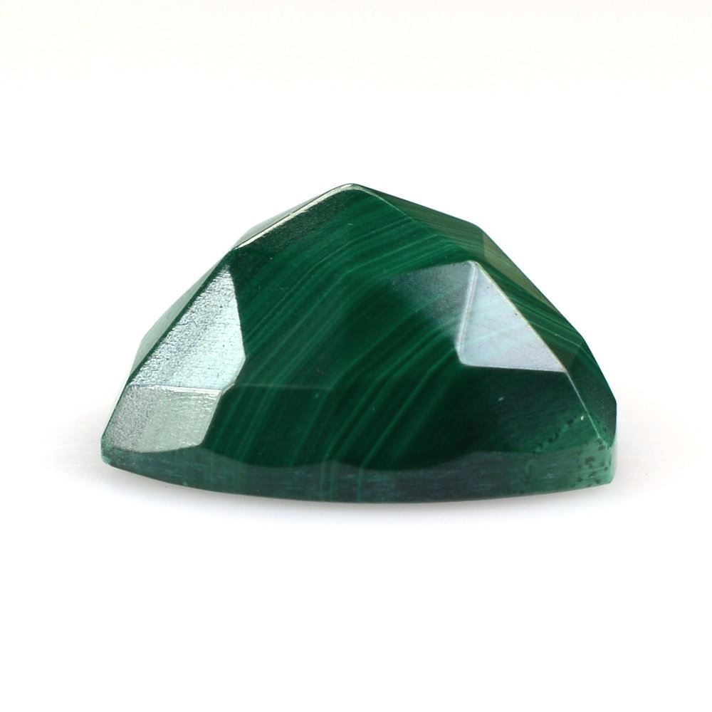 MALACHITE ROSE CUT TRILLION CAB 14MM 12.18 Cts.