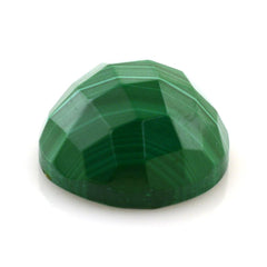 MALACHITE CHECKER ROUND CAB 14MM 15.65 Cts.