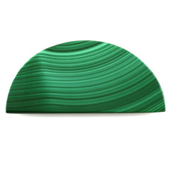 MALACHITE D SHAPE FANCY 50X24MM 61.50 Cts.