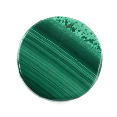 MALACHITE CHECKER ROUND CAB 10MM 5.18 Cts.