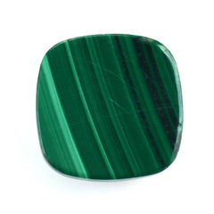 MALACHITE ROSE CUT CUSHION CAB 14MM 16.20 Cts.