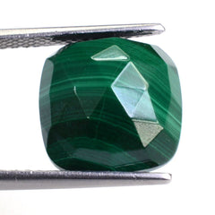 MALACHITE ROSE CUT CUSHION CAB 14MM 16.20 Cts.