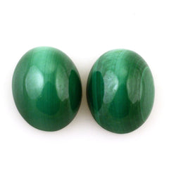 MALACHITE CAT'S EYE OVAL CAB 10X8MM 3.85 Cts.
