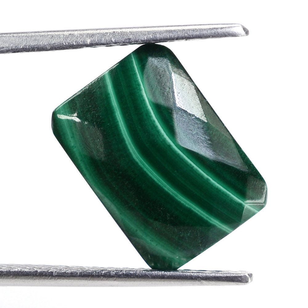 MALACHITE CHECKER CUT OCTAGON 14X10MM 9.32 Cts.