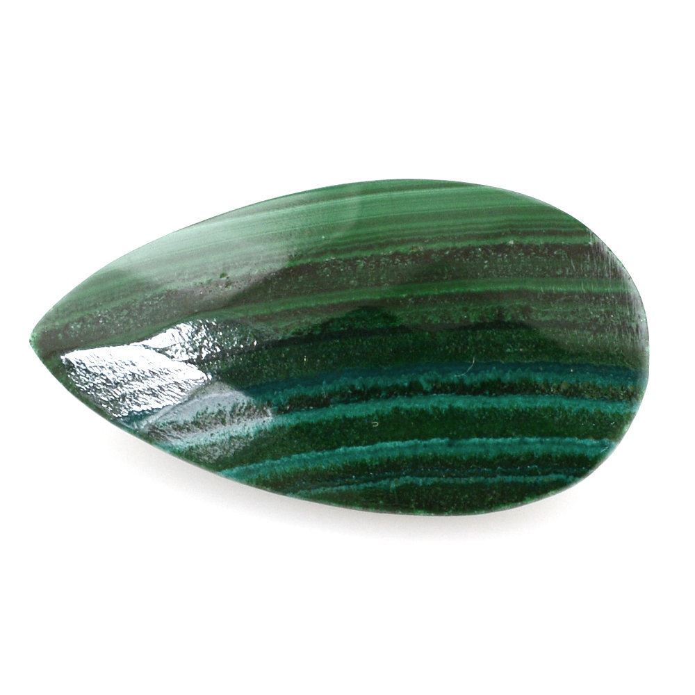 MALACHITE CHECKER CUT PEAR 22X12MM 13.41 Cts.