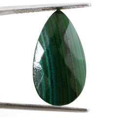 MALACHITE CHECKER CUT PEAR 22X12MM 13.41 Cts.