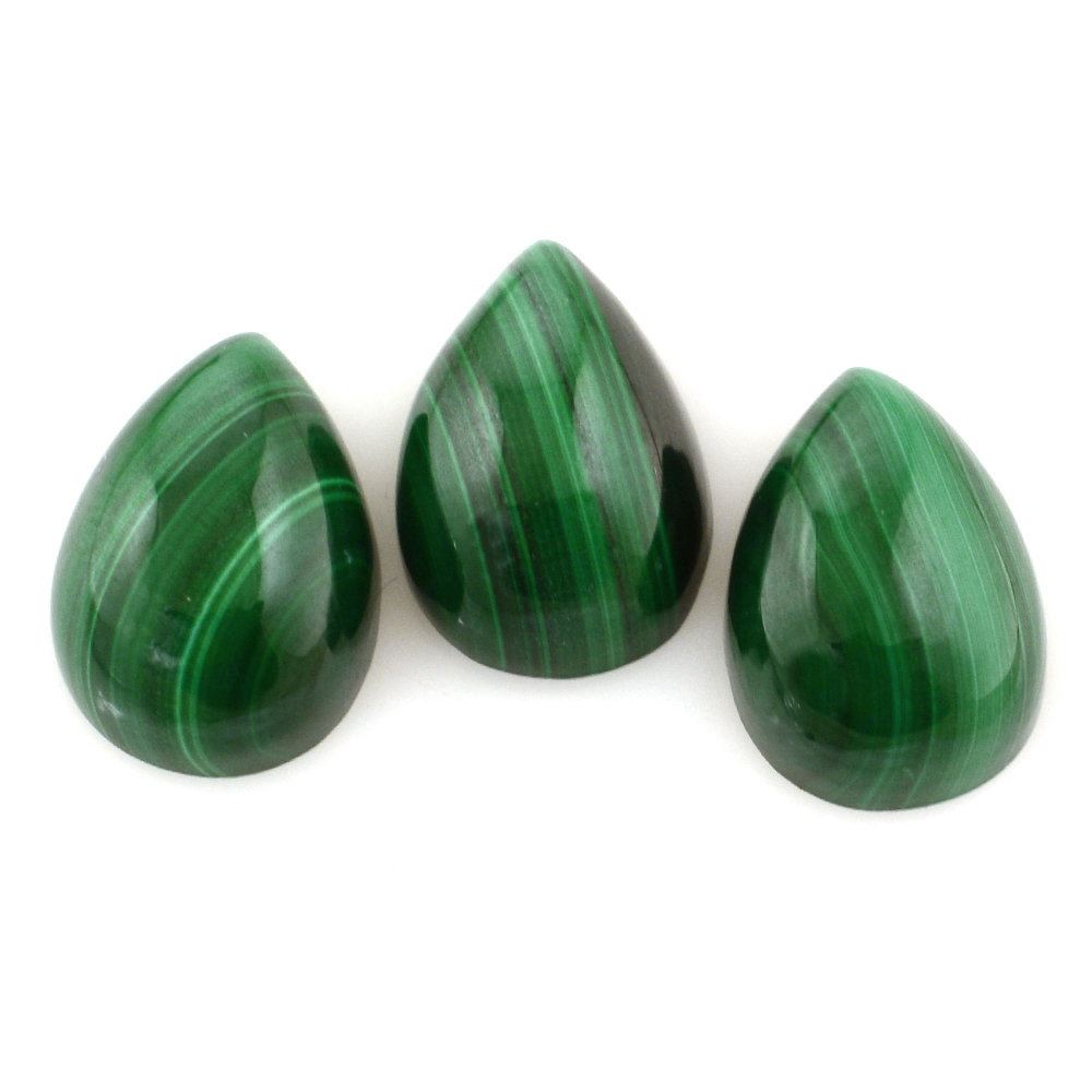 MALACHITE PEAR CAB 14X10MM 9.24 Cts.