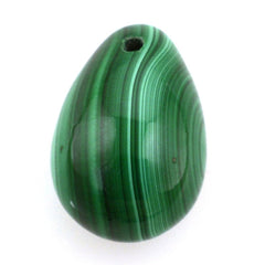 MALACHITE PLAIN DROPS (FULL DRILL 0.90MM) 12X8MM 7.33 Cts.