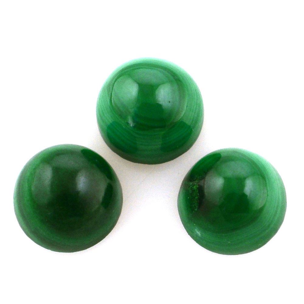 MALACHITE ROUND CAB 5MM 0.95 Cts.