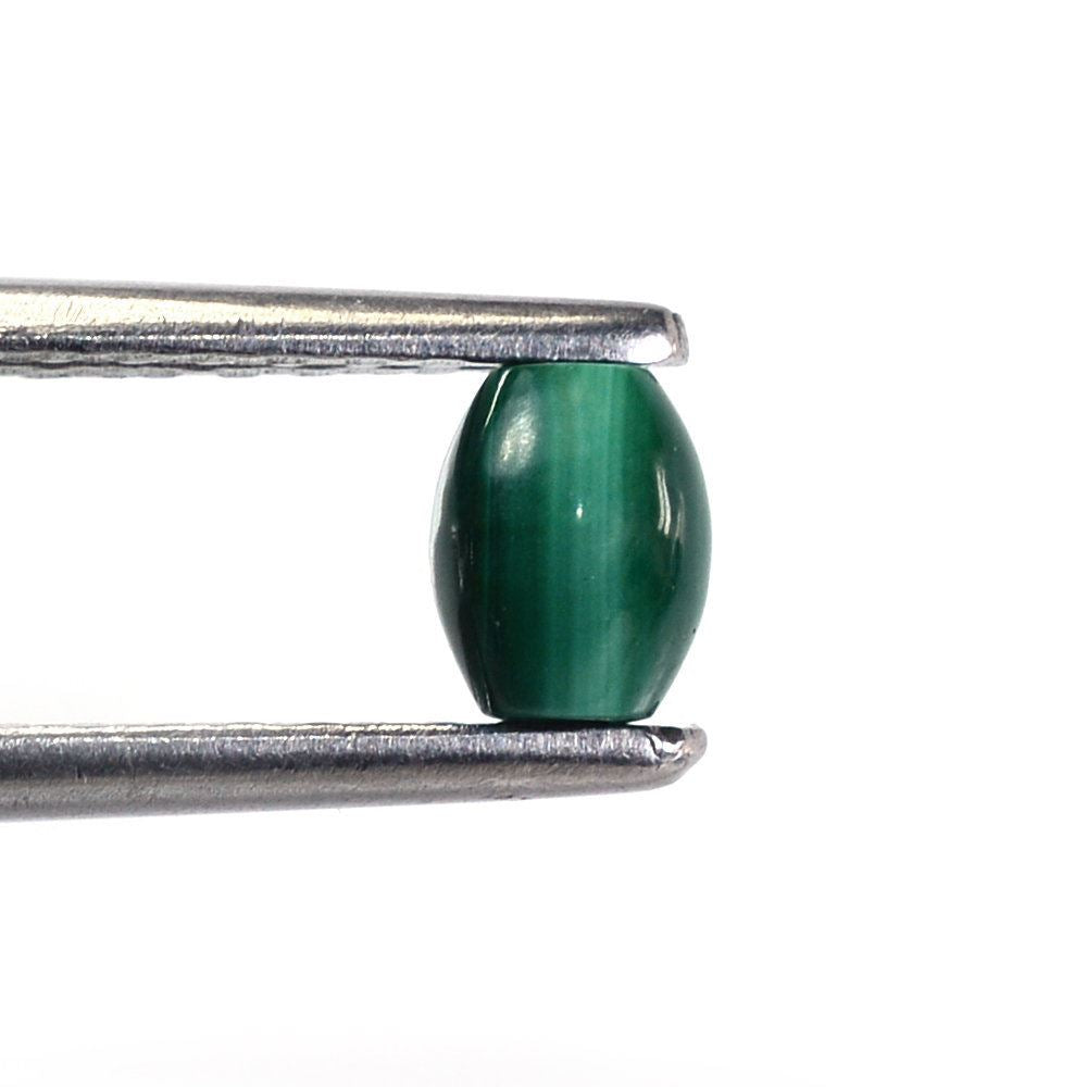 MALACHITE PLAIN DHOLKI SHAPE (FULL DRILL) 5X4MM 0.82 Cts.