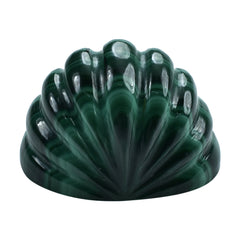 MALACHITE HALF MOON MELON CARVED 24X17MM 67.55 Cts.