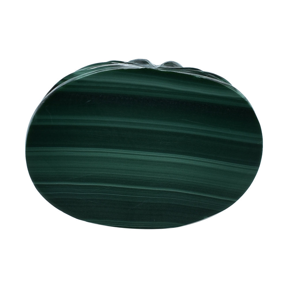 MALACHITE HALF MOON MELON CARVED 24X17MM 67.55 Cts.