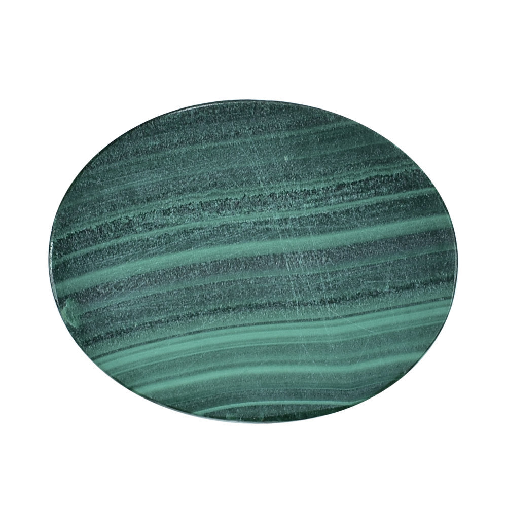 MALACHITE HALF MOON MELON CARVED 24.50X19.50MM 57.68 Cts.