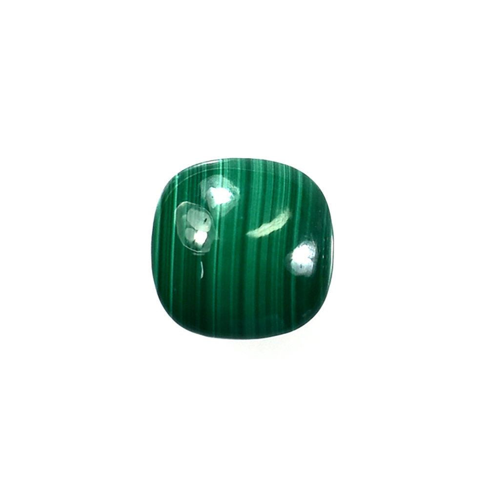 MALACHITE PLAIN LENTIL CUSHION 6X6MM 1.33 Cts.