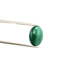 MALACHITE CAT'S EYE OVAL CAB 14x10MM 8.63 Cts.