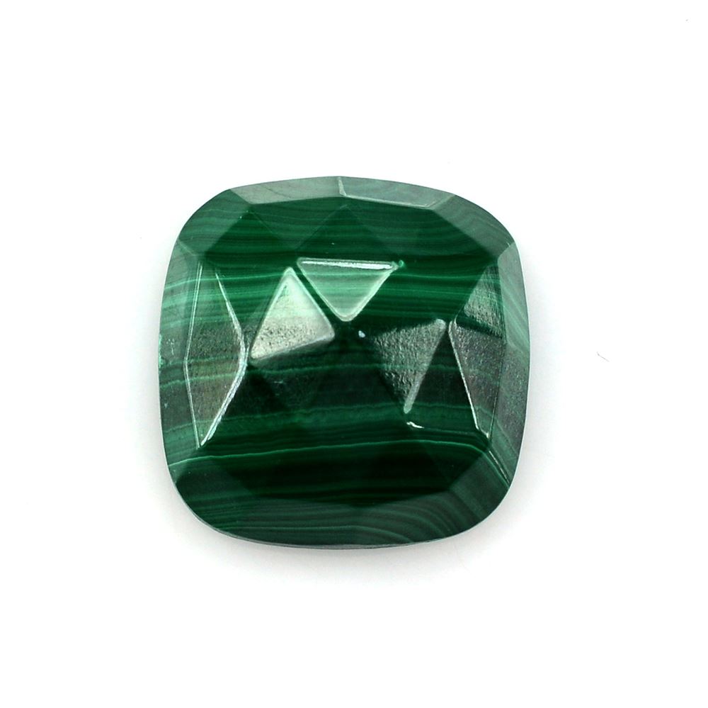 MALACHITE ROSE CUT CUSHION CAB 14MM 15.50 Cts.