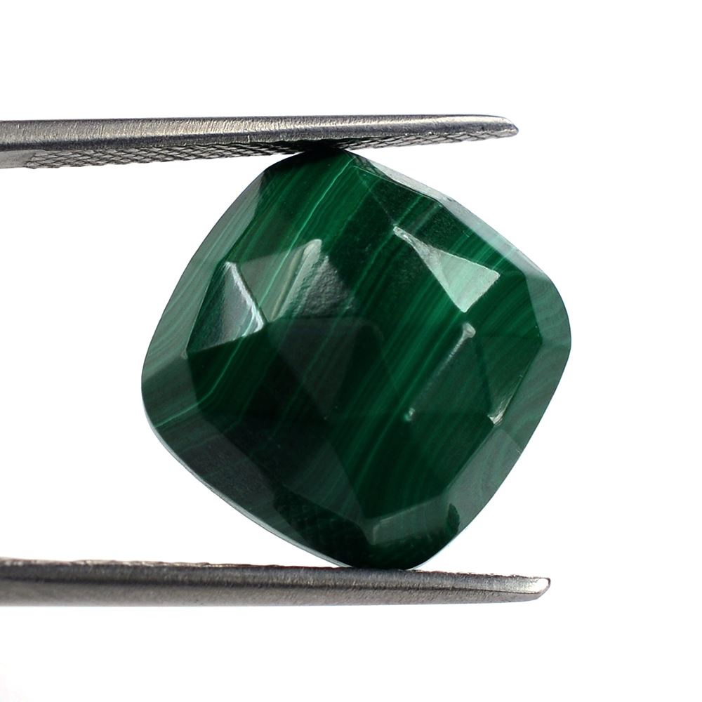 MALACHITE ROSE CUT CUSHION CAB 14MM 15.50 Cts.