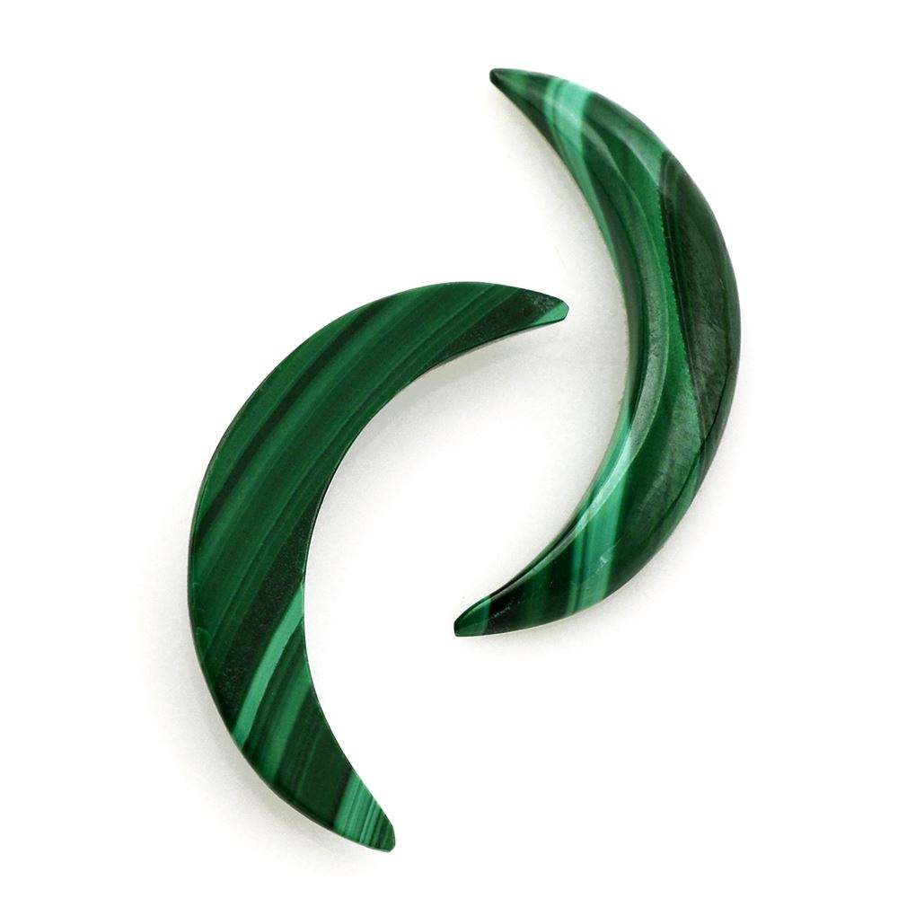 MALACHITE C SHAPE FANCY 22X4MM 4.75 Cts.