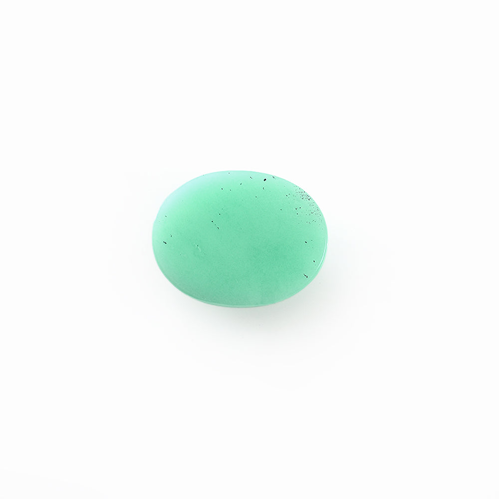 MINT GREEN CHRYSOPRASE PLAIN OVAL CAB (AA) (GREEN) 15.00X12.00 MM 7.10 CTS