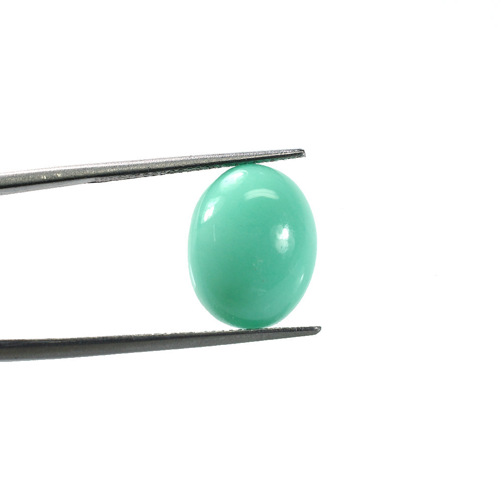 MINT GREEN CHRYSOPRASE PLAIN OVAL CAB (AA) (GREEN) 15.00X12.00 MM 7.10 CTS