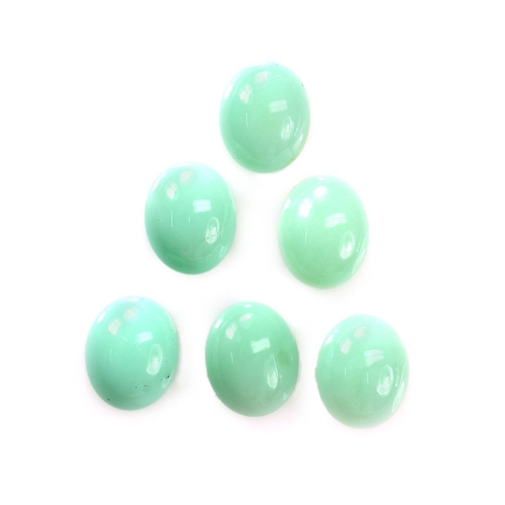 MINT GREEN CHRYSOPRASE PLAIN OVAL CAB (AA) (GREEN) 10.00X8.00 MM 2.31 CTS