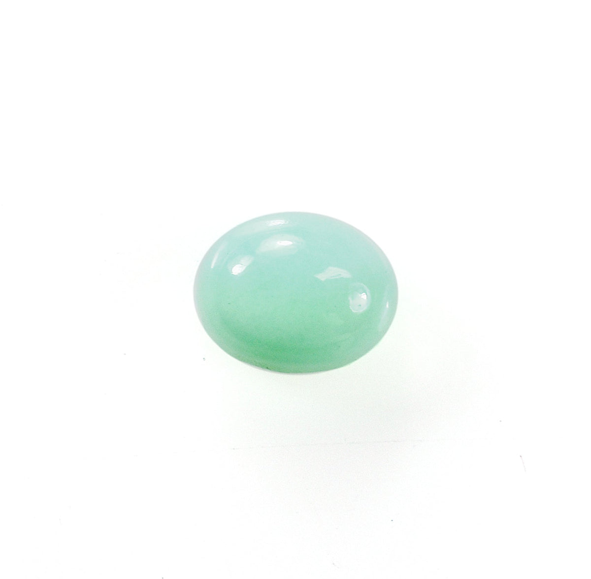 MINT GREEN CHRYSOPRASE PLAIN OVAL CAB (A) 5.00X4.00 MM 0.37 CTS