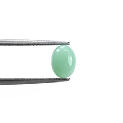 MINT GREEN CHRYSOPRASE PLAIN OVAL CAB (A) 5.00X4.00 MM 0.37 CTS