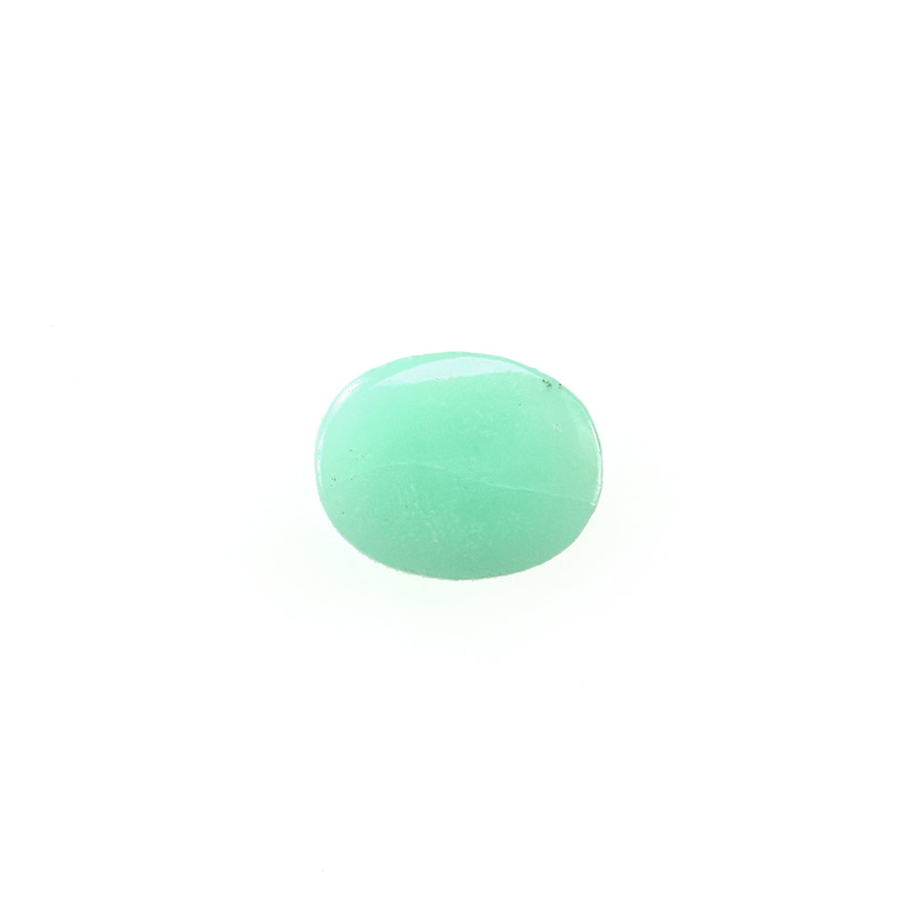 MINT GREEN CHRYSOPRASE PLAIN OVAL CAB (AA/CELAN) 5.00X4.00 MM 0.40 CTS