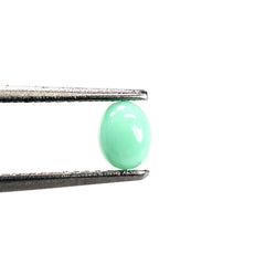 MINT GREEN CHRYSOPRASE PLAIN OVAL CAB (AA/CELAN) 5.00X4.00 MM 0.40 CTS