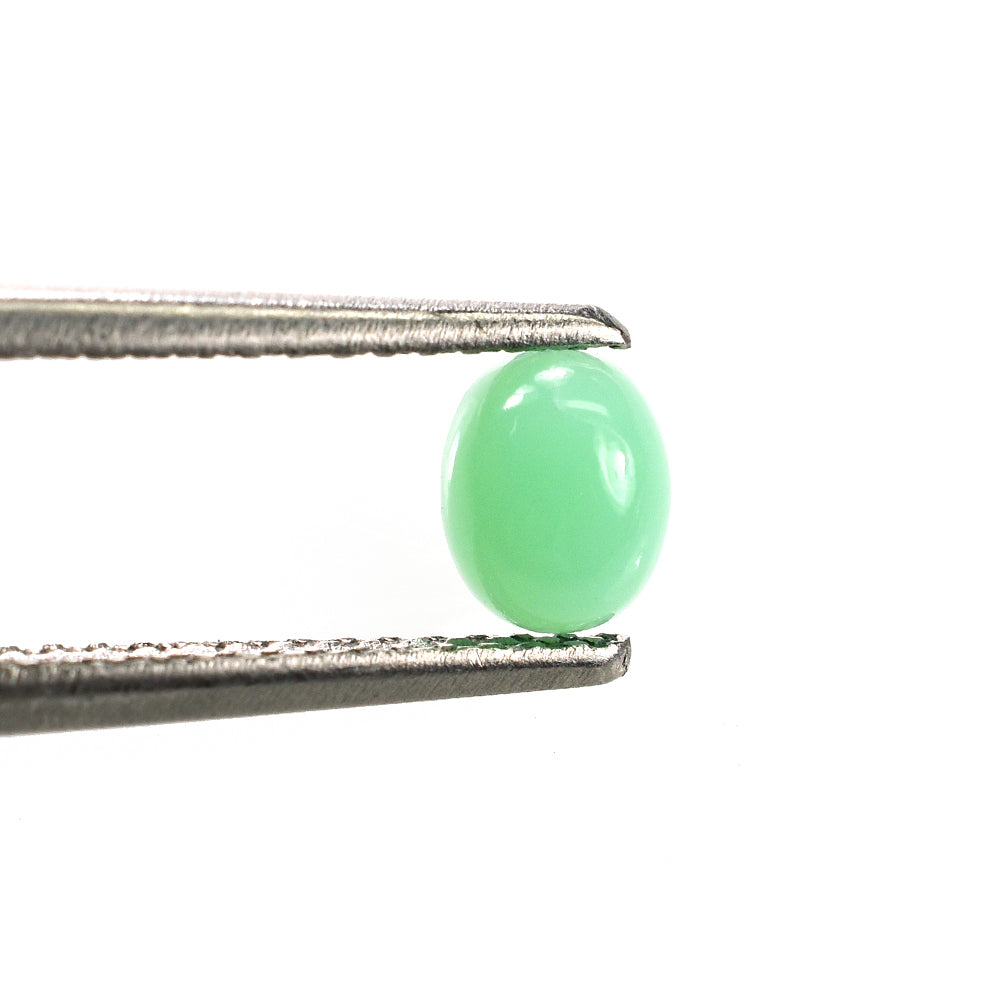 MINT GREEN CHRYSOPRASE PLAIN OVAL CAB (AA) (GREEN) 5.00X4.00 MM 0.35 CTS