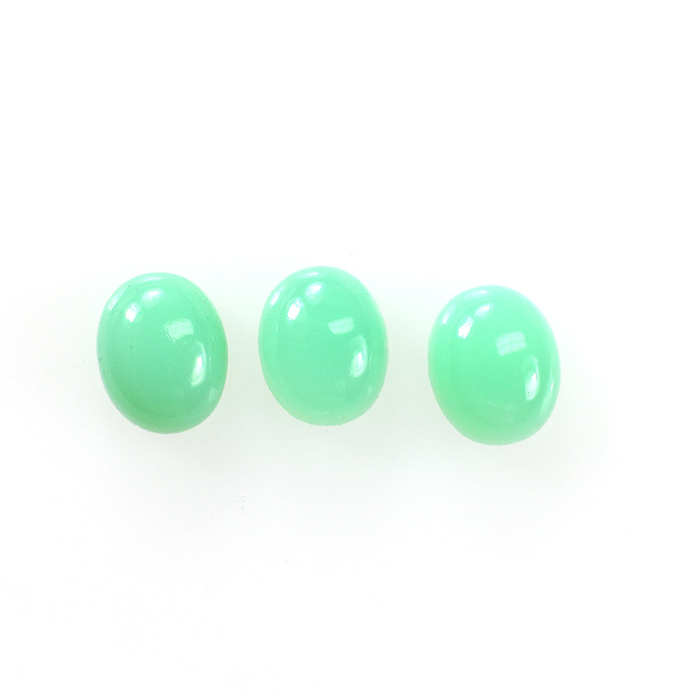 MINT GREEN CHRYSOPRASE PLAIN OVAL CAB (AA) (GREEN) 5.00X4.00 MM 0.35 CTS