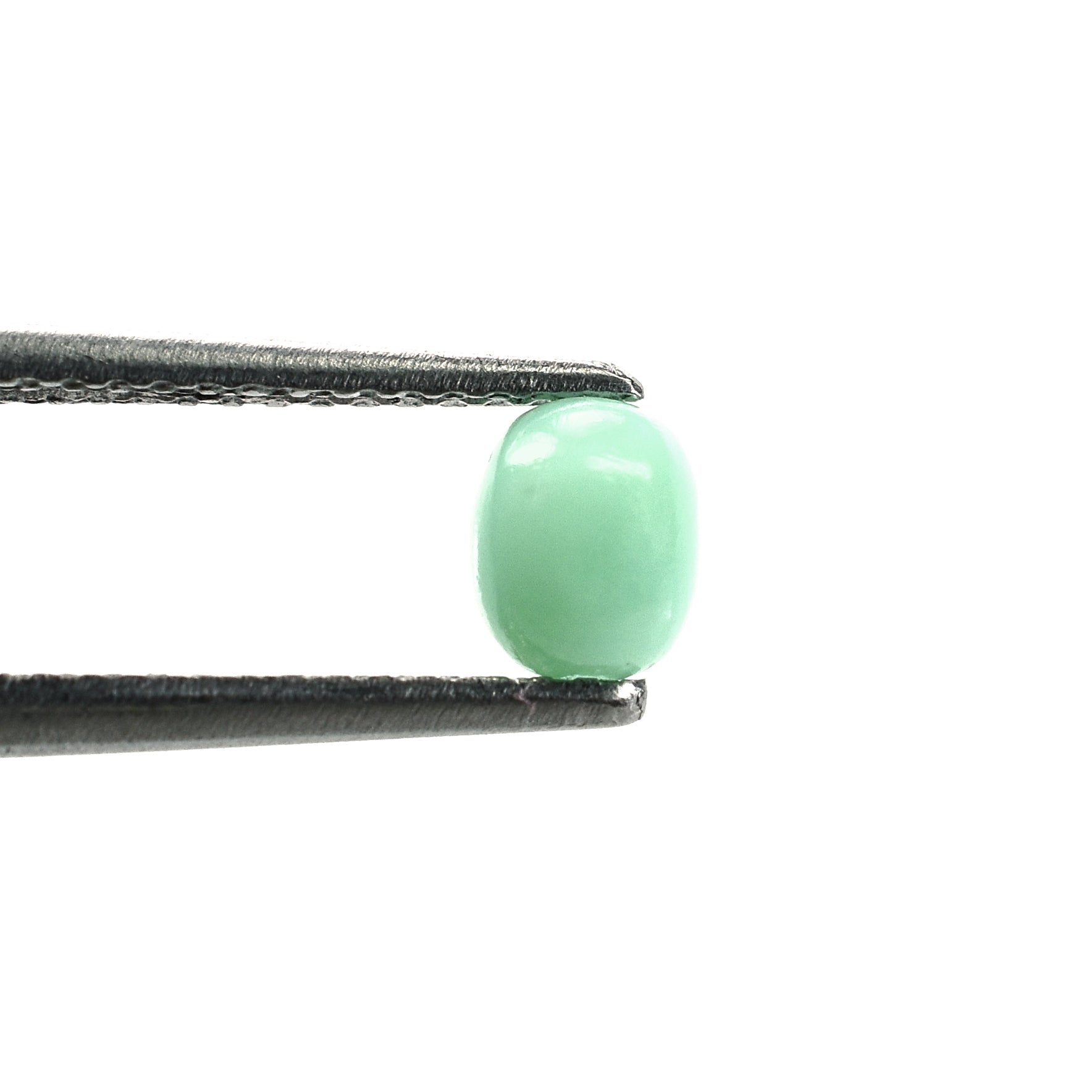 MINT GREEN CHRYSOPRASE PLAIN BON-BON SHAPE 5.00X4.00 MM 0.56 CTS