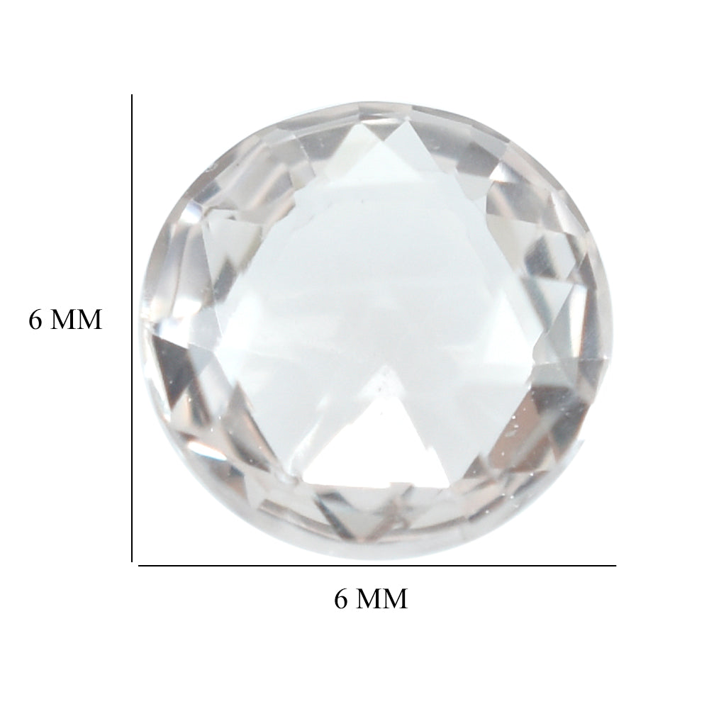 PEACH MORGANITE ROSE CUT BRIOLETTE ROUND (A) 6MM 0.72 Cts.