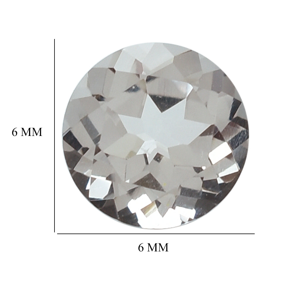 PEACH MORGANITE CUT ROUND (A) 6MM 0.76 Cts.