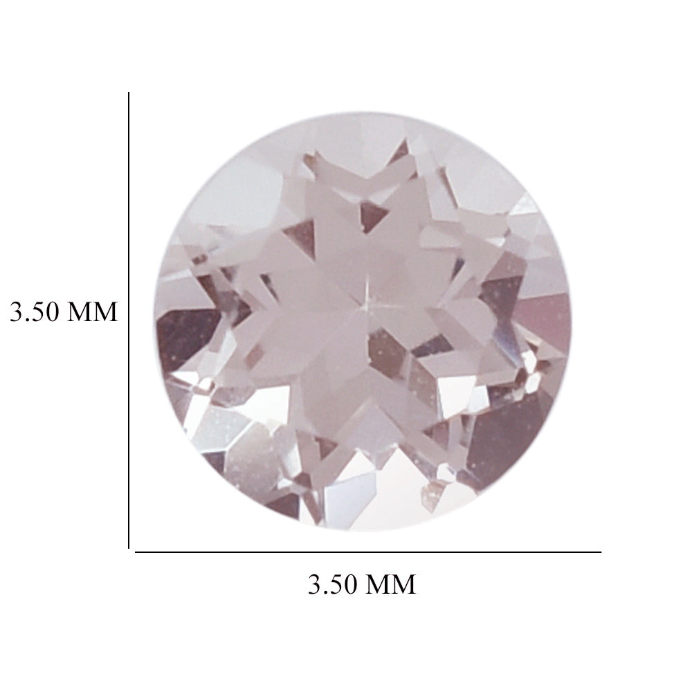 PINK MORGANITE CUT ROUND (A) 3.50MM 0.17 Cts.