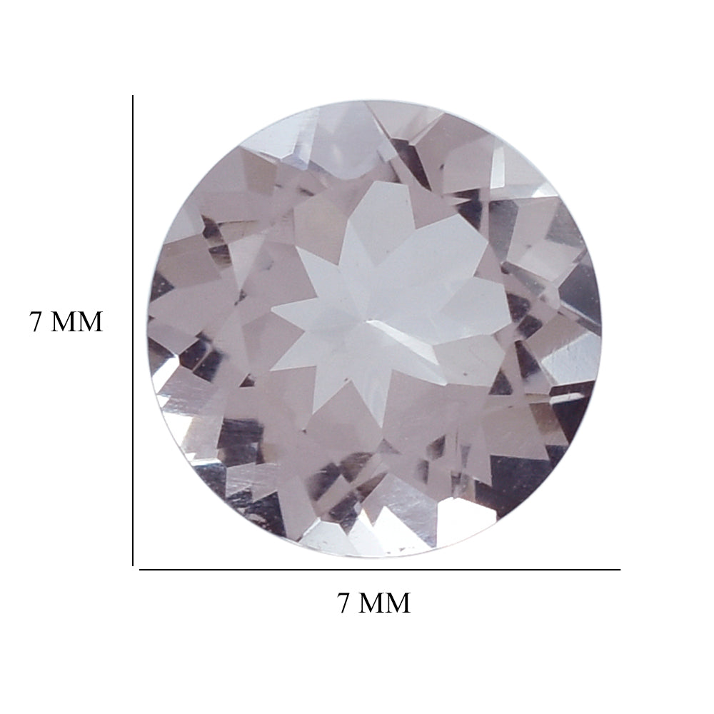 PINK MORGANITE CUT ROUND (A) 7MM 1.02 Cts.