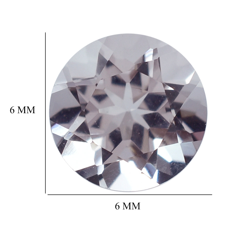 PINK MORGANITE CUT ROUND (A) 6MM 0.74 Cts.