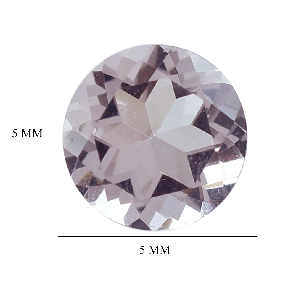 PINK MORGANITE CUT ROUND (A) 5MM 0.44 Cts.