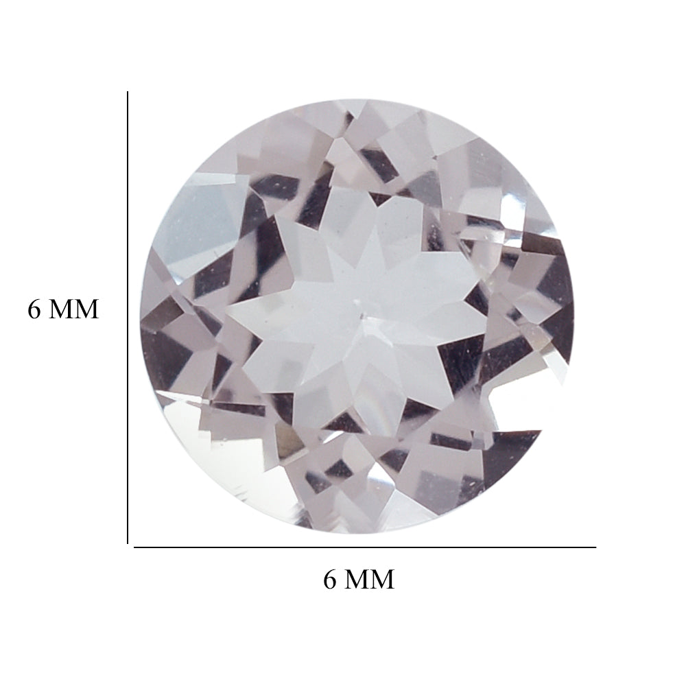 PINK MORGANITE CUT ROUND (A) 6MM 0.65 Cts.