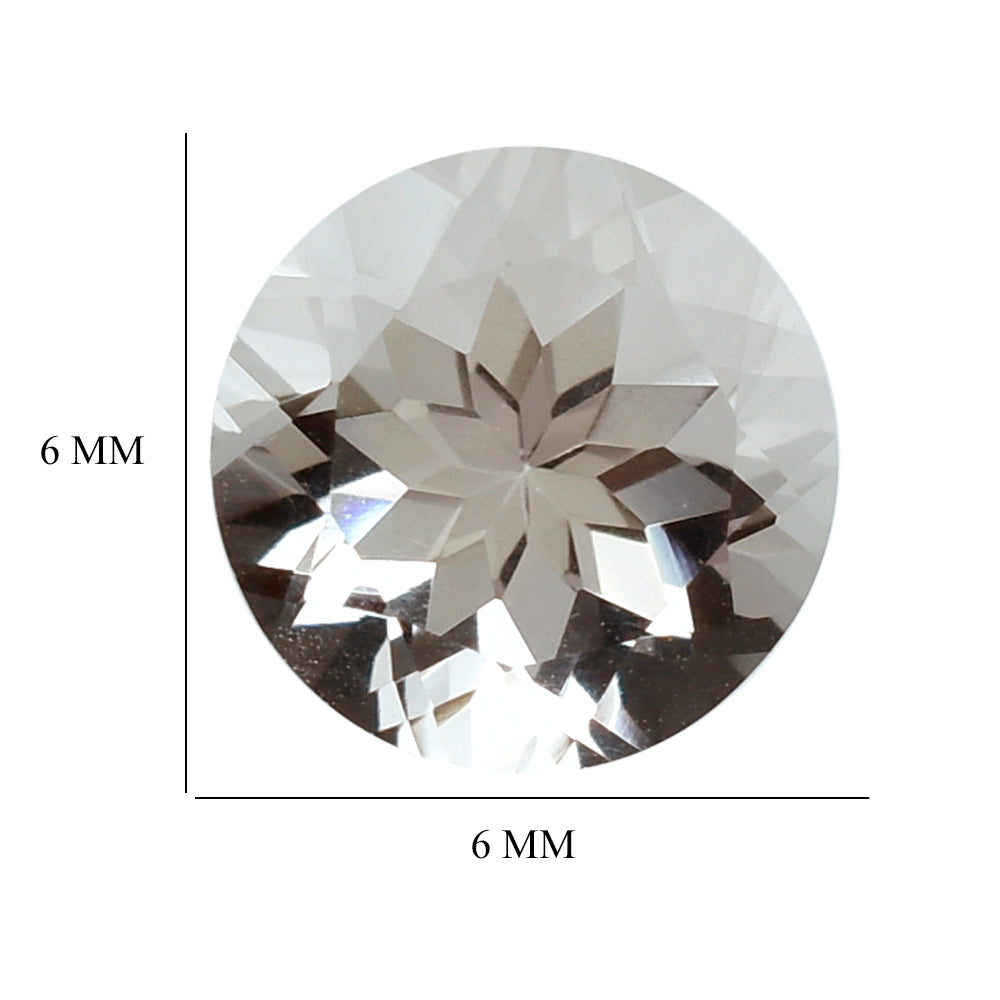 PEACH MORGANITE CUT ROUND (A) 6MM 0.83 Cts.