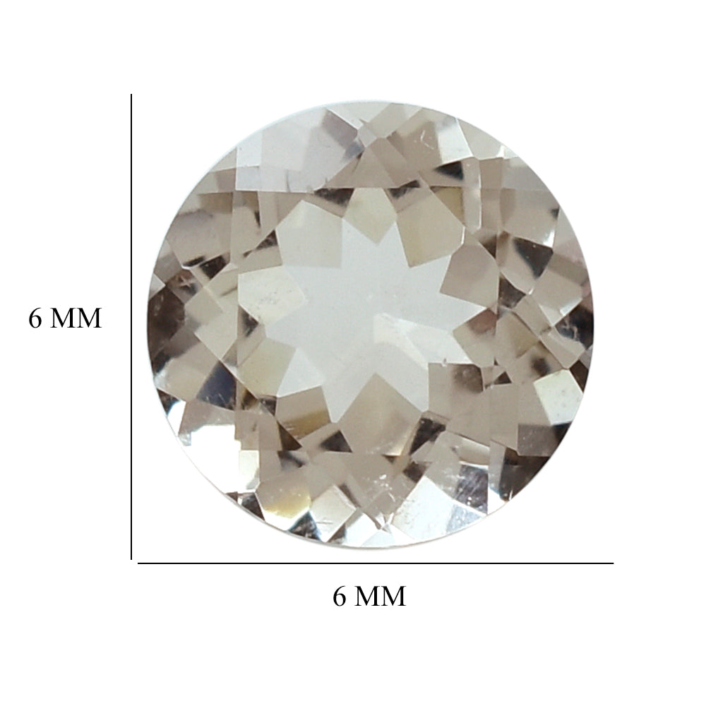 PEACH MORGANITE CUT ROUND (A) 6MM 0.72 Cts.