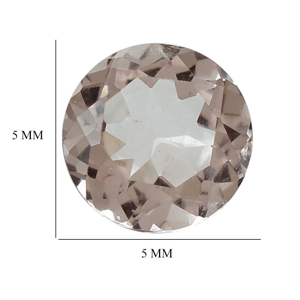 PEACH MORGANITE CUT ROUND (AAA/SI) 5MM 0.44 Cts.