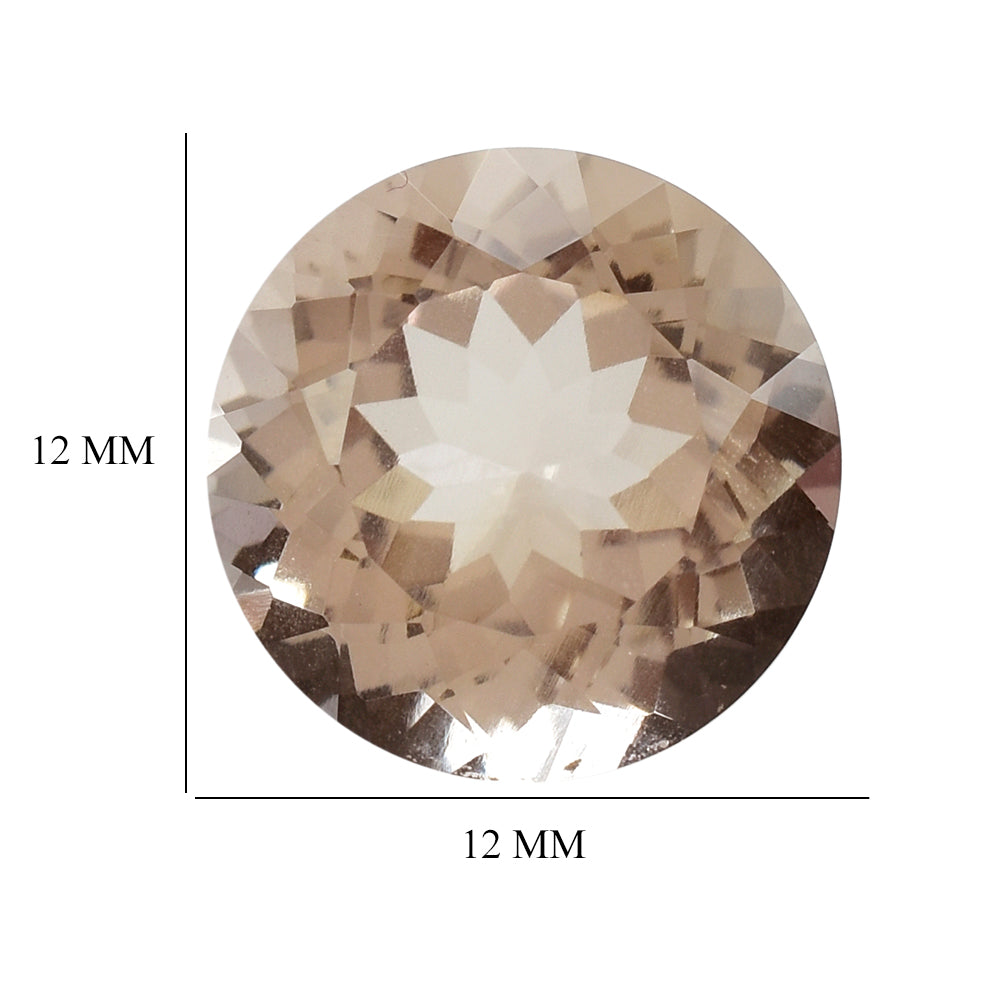 PEACH MORGANITE CUT ROUND (AAA/SI) 12MM 6.35 Cts.