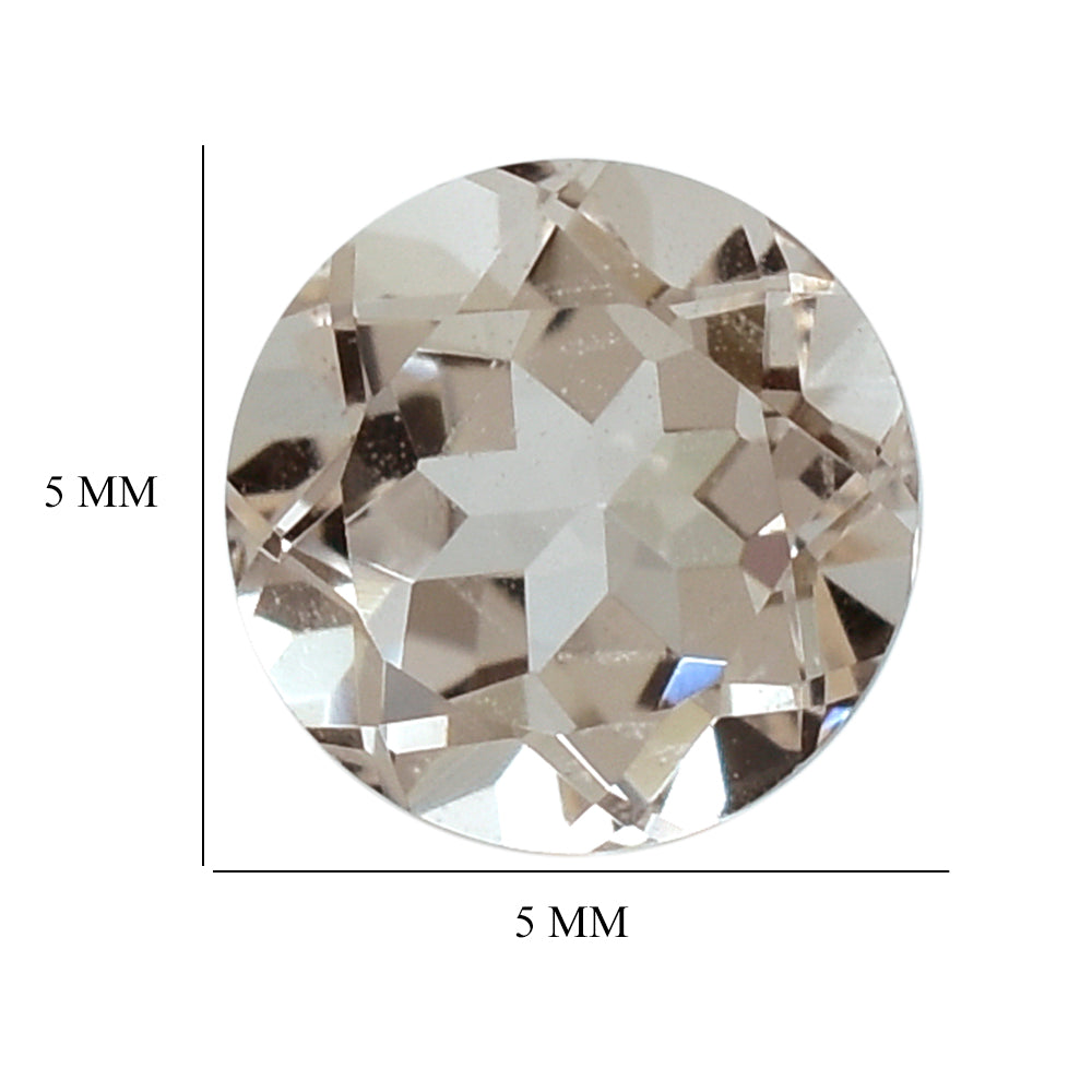 PEACH MORGANITE CUT ROUND (AA/SI) 5MM 0.49 Cts.