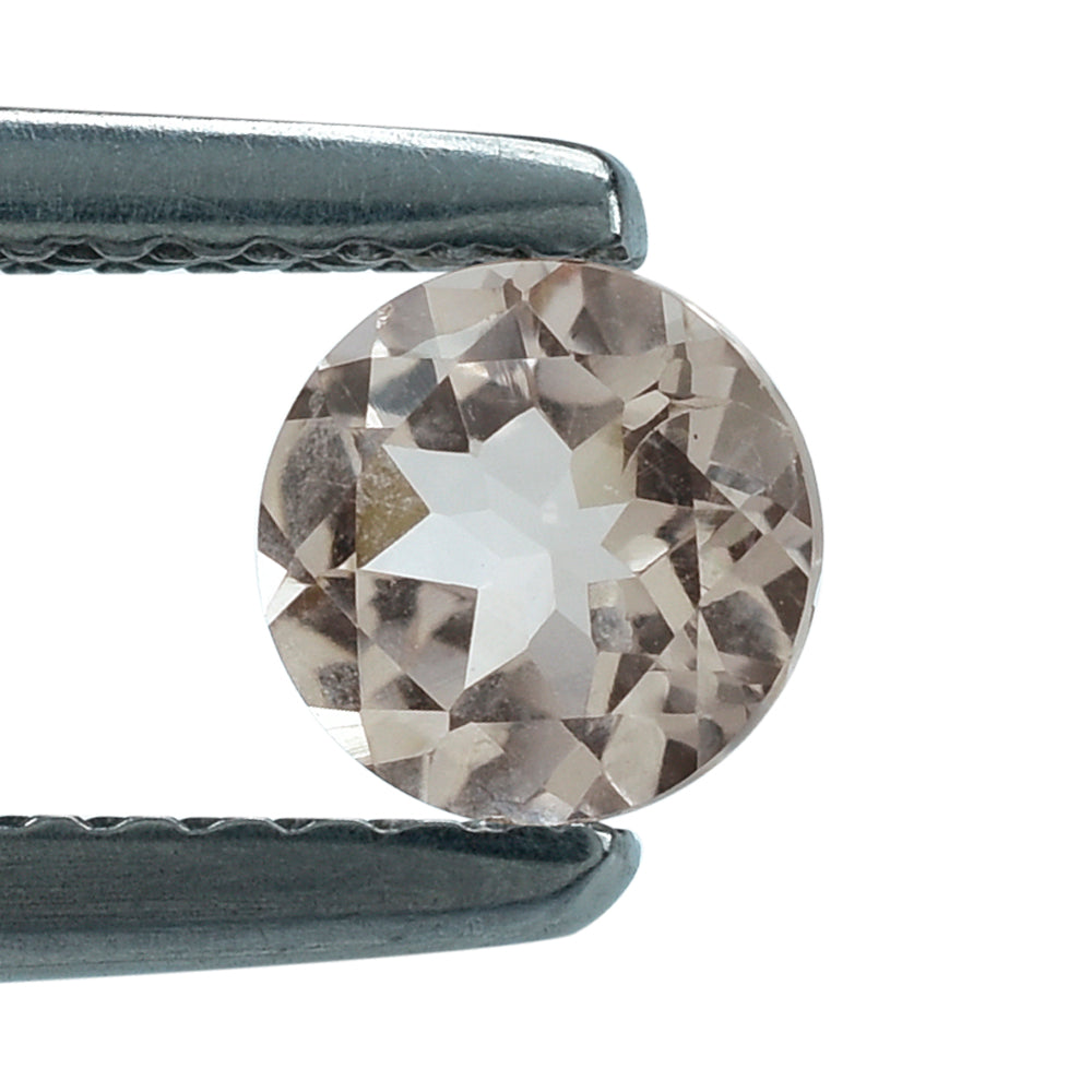 PEACH MORGANITE CUT ROUND (AA/SI) 5MM 0.45 Cts.