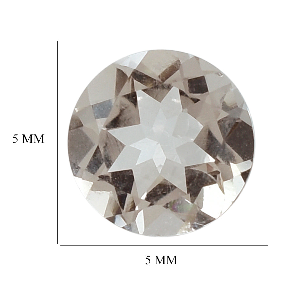 PEACH MORGANITE CUT ROUND (AA/SI) 5MM 0.45 Cts.