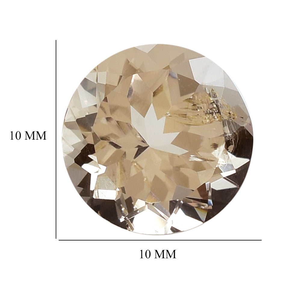 PEACH MORGANITE CUT ROUND (AA/SI) 10MM 3.24 Cts.